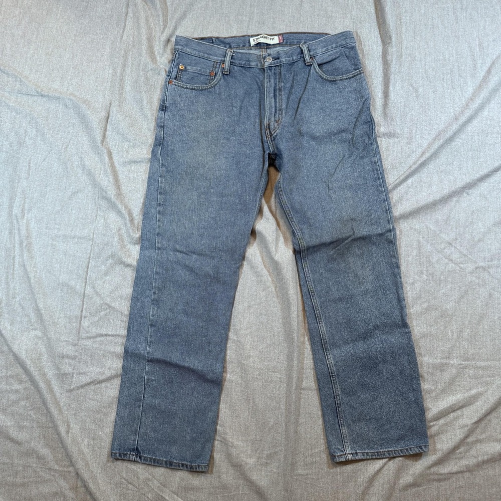 Levis 505 Jeans Mens 36x30 Blue‎ Straight Fit Denim Classic Medium Wash Durable